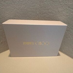 Jimmy Choo Medium Gift Box White Gold Logo Luxury Storage Home Decor Display